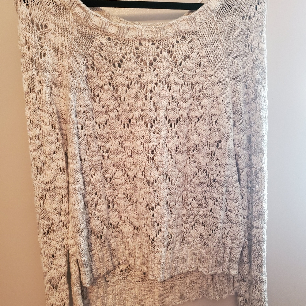 Grey knitting sweater